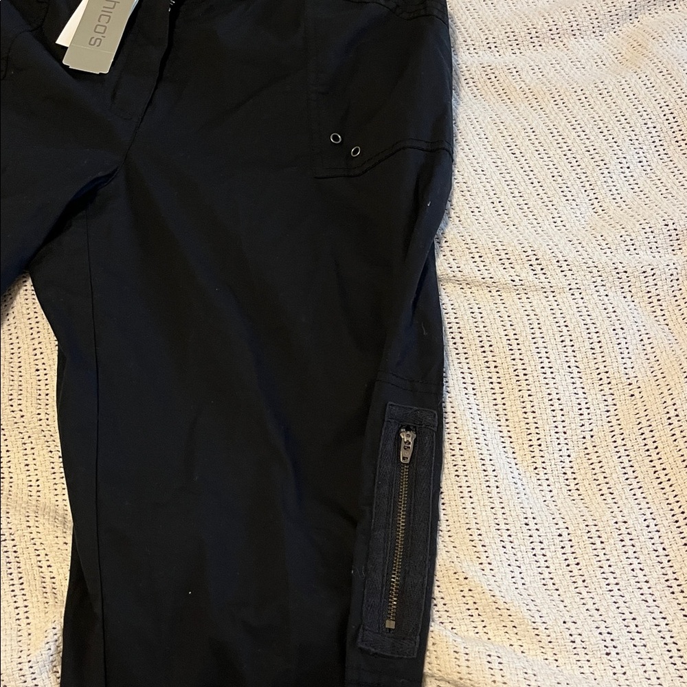 Chico's Black Cool Cargo Pants - Picture 4 of 5